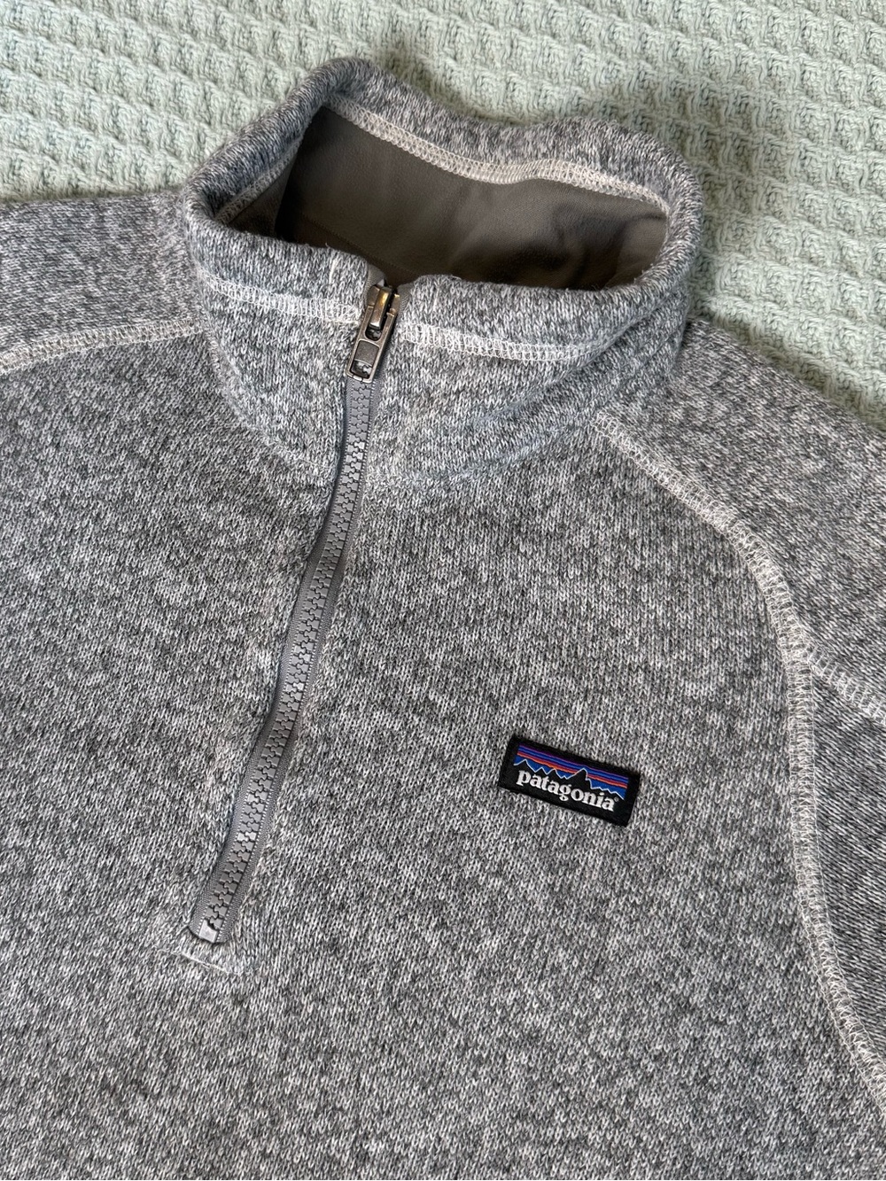 Patagonia Better Sweater 1/4 Zip Fleece Pullover Girls XXL 16-18 Gray Sweatshirt
